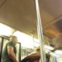 Military muscle guy fucking a horny black dude in a subway train