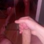 Rubbing my cock in front of the mirror before going to bed