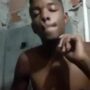 Black latin thug whipping his cock