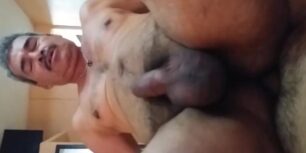 Hairy horny latin dad having raw sex