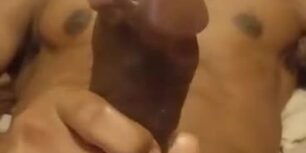 Nice fat mushroom head on big black cock