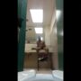 Public jerking at the restaurant bathroom