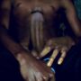 Black twink strokes hus big dick until he cums