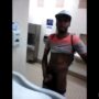 Fucked by the janitor in public restroom