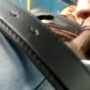 Horny worker masturbating at a public buss