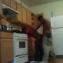 Knocking down my roomate in the kitchen