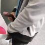 caught Rubbing his cock at the airport bathroom