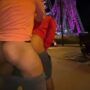 Fucking in the amusement park behind the ferris wheel