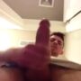 Handsome young guy having a huge orgasm