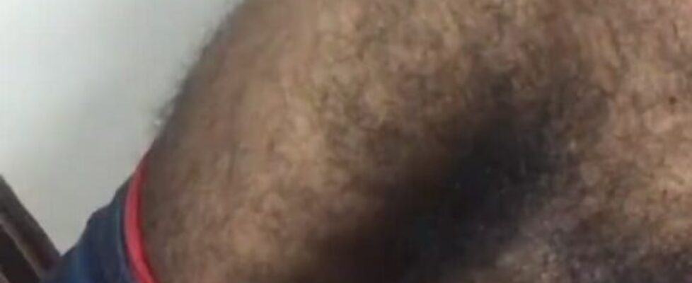 Huge uncut hairy black cock