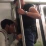 Caught Gay guy sucks off a stranger on the subway