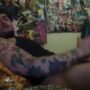 Sexy tattooed dude using his fleshlight to masturbate