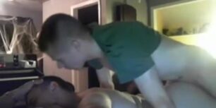 Drunk young frat dudes experimenting gay sex