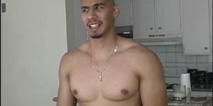 Super hot latino shows off his hot rock body and tasty cock