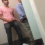 Spying on two strangers masturbating in the public toilets