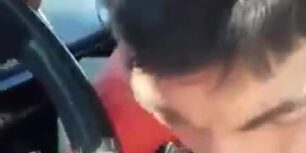 Gay guy sucks off a horny trucker