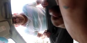 Random guy watching a horny dude jerk off in his car