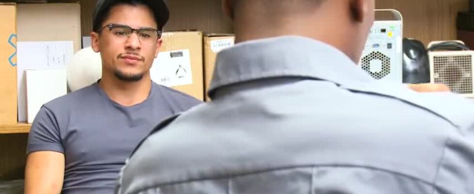 Security guard fucking a sext latin stud