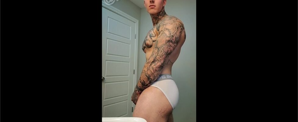 Showing off my big cock in my underwear jake andrich (jakipz)