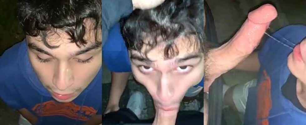 Sub gets face fucked on the side of the road