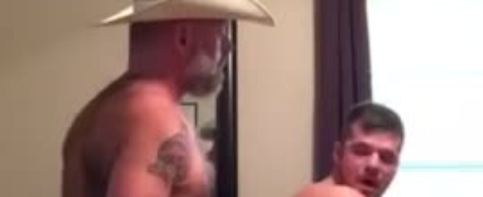 Cowboy daddy fucks slutty stepson