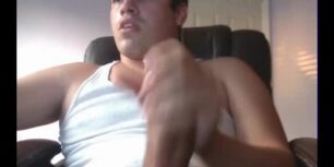 Cute young dude masturbating solo