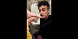 Public toilet blowjob