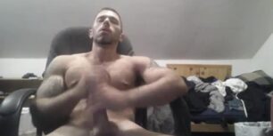 Beautiful stud stroking his big tasty cock