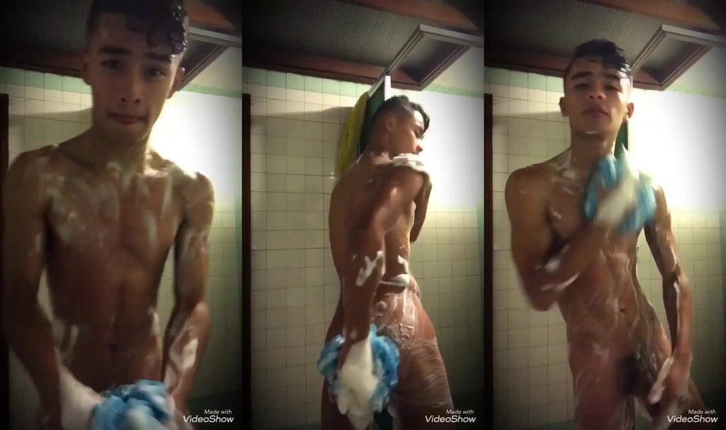 Fit twink takes a shower
