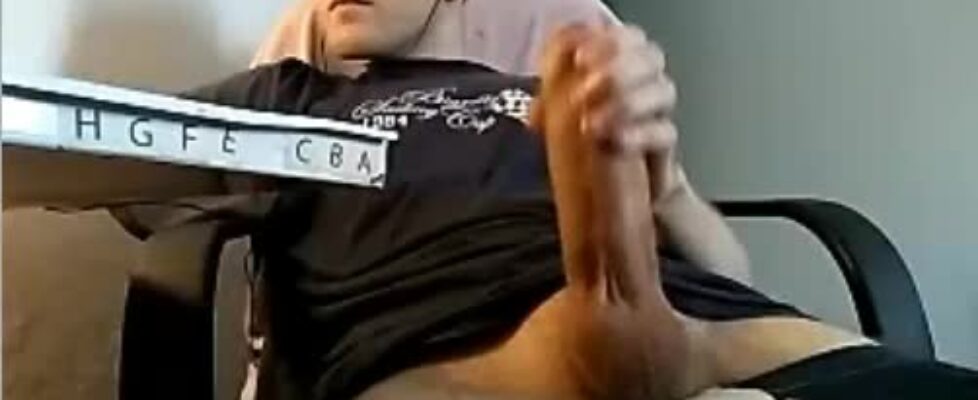 Horny nerd showing his tasty monster
