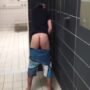 Offers her ass in the gym shower and gets fucked