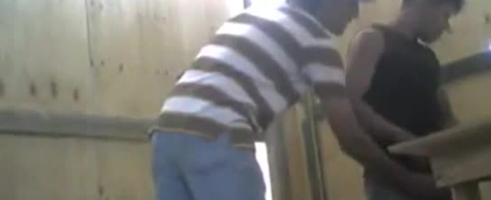 Workers having sex on the construction site