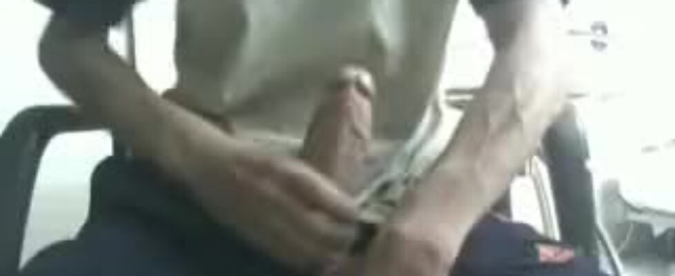 Young skinny dude stroking his fat uncut cock