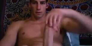 Big and handsome guy jerking off