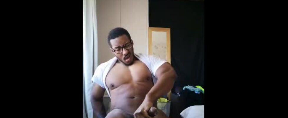 Hot black daddy having a sunday fun
