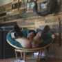 Muscle tattooed guy playing with his cock and ass