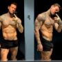 Quick clip of lucas lucco showing off his body in the mirror
