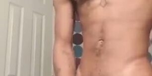Black twink wanking his uncut cock on webcam