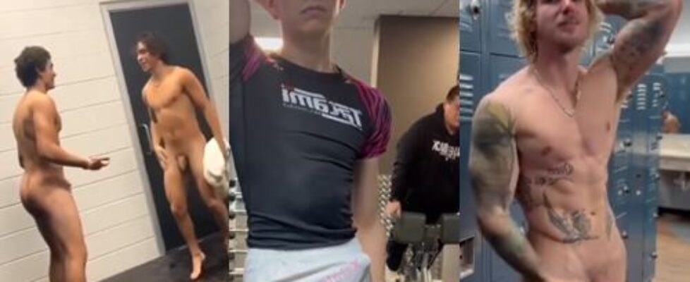 Compilation of sucking, fucking, and jerking in the gym locker room