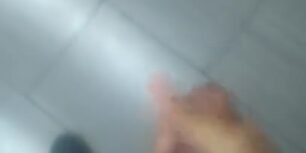 Double public restroom jerk off
