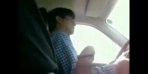 Masturbating right in front of a taxi driver