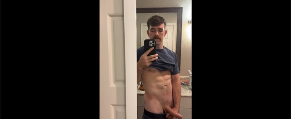 Spitting on my big cock and getting it hard john (bigboyplay)