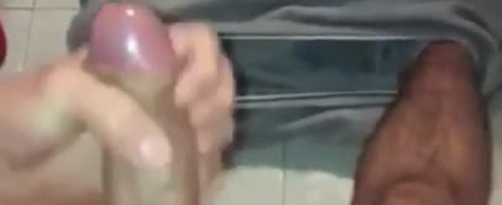 Jerking off in a toilet seat