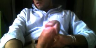Sexy muscular cowboy wanking before the rodeo show
