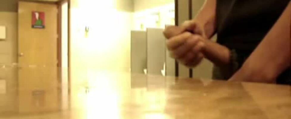 Caught cumming in the puublic toilet