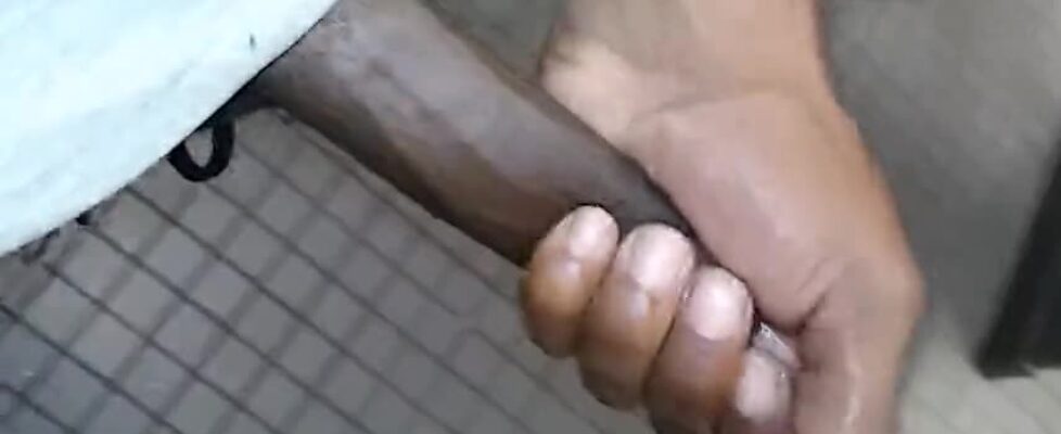 Caught stroking in gym bathroom