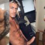 Chris diamond jerks off in the bathroom