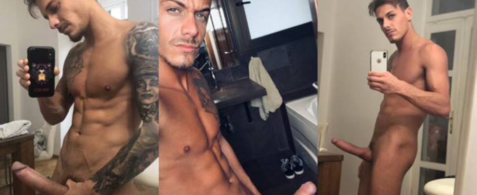 Chris diamond jerks off in the bathroom