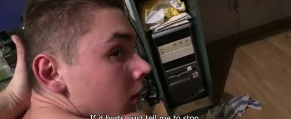 Cute young european guy getting fuck for the first time