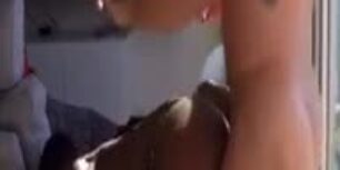 Interracial bodybuilder having hot sex